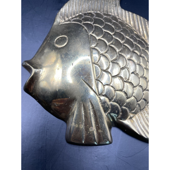Vintage Nautical Wall Decor - Set of 4 Brass Fish -Made in India - Picture 13 of 16